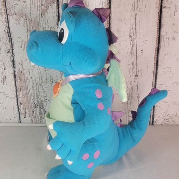 Vintage DRAGON TALES Plush 14" Talking By Playskool 1999 TESTED WORKS - Picture 3 of 9